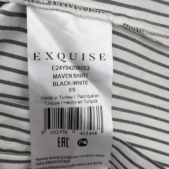 Anthropologie Exquise Maven Button-Front Pleated Shirt Dress Stripe - Picture 7 of 10